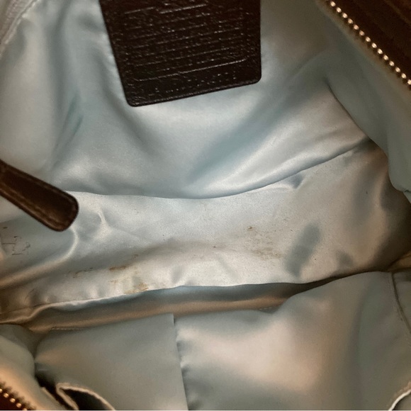 COACH Kirstin Opa satin satchel bag in black - Picture 6 of 6